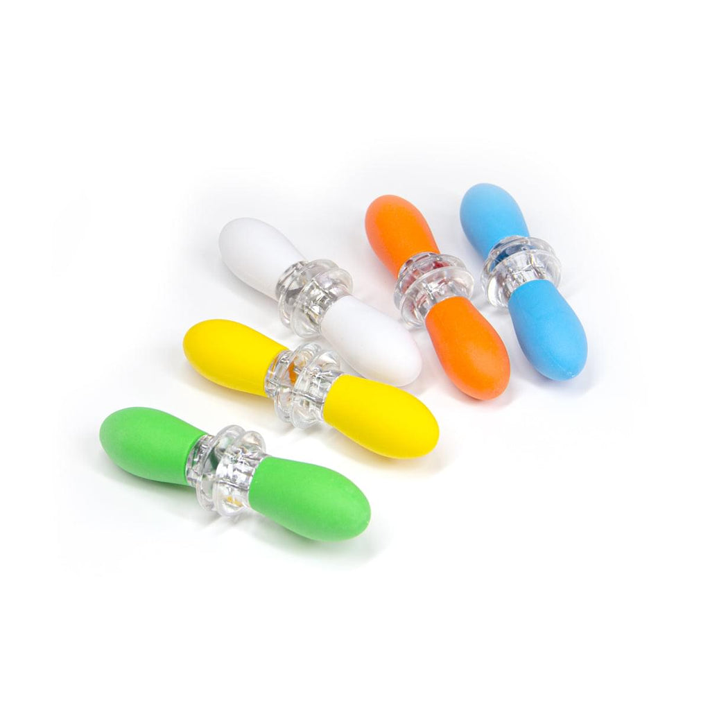 A group of Grand Fusion Housewares, LLC corn on the cob holders with stainless steel prongs & silicone grips displayed on a white surface in the XSpecial Marketplace.