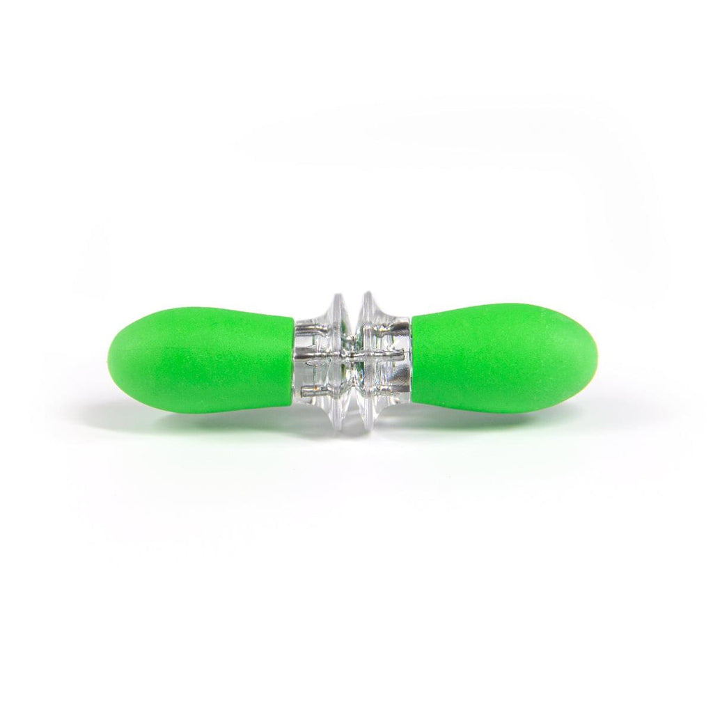 A stainless steel Corn on the Cob Holders from Grand Fusion Housewares with silicone grips, perfect for foodies.