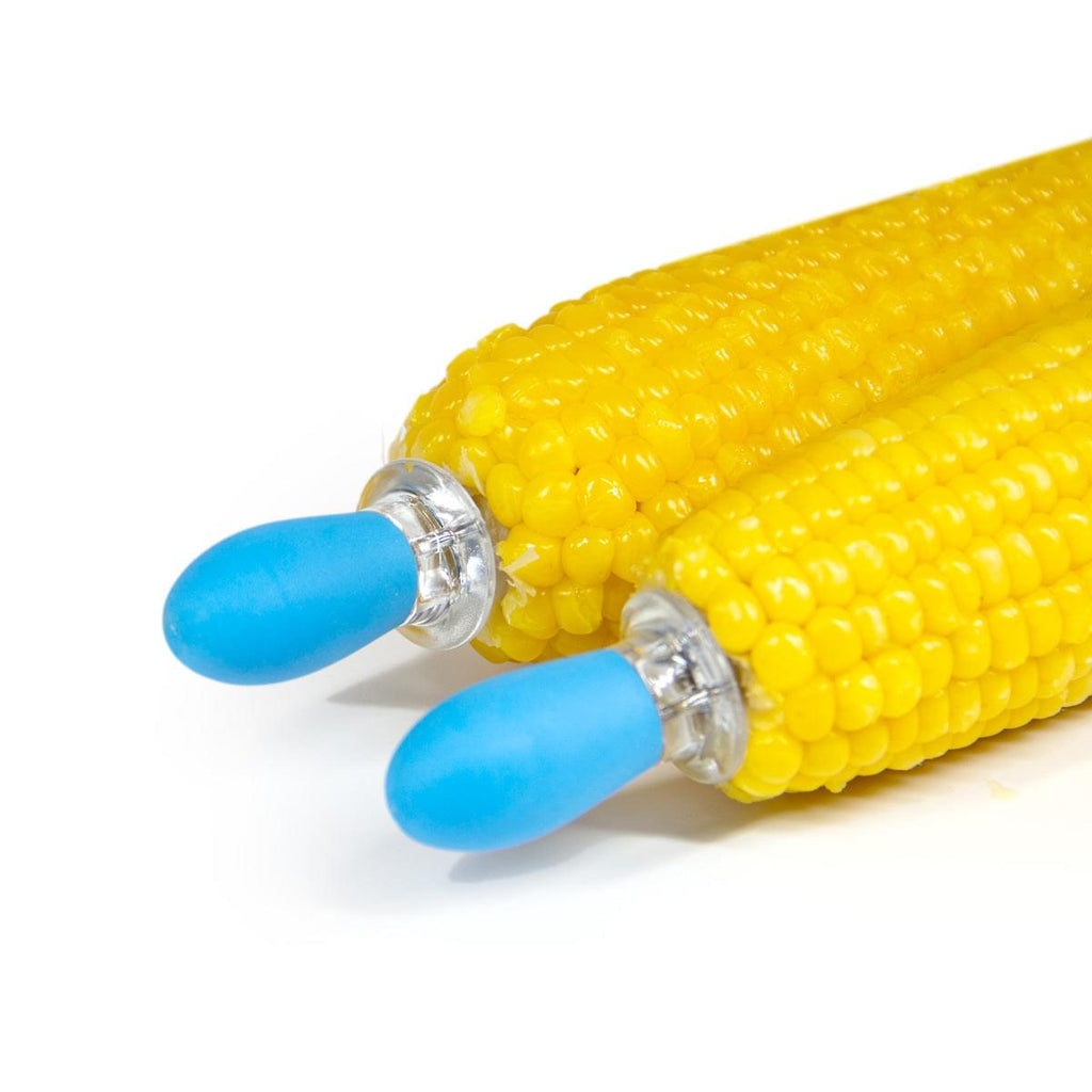 Stainless Steel Prongs & Silicone Grips Corn Holders by Grand Fusion Housewares, LLC.