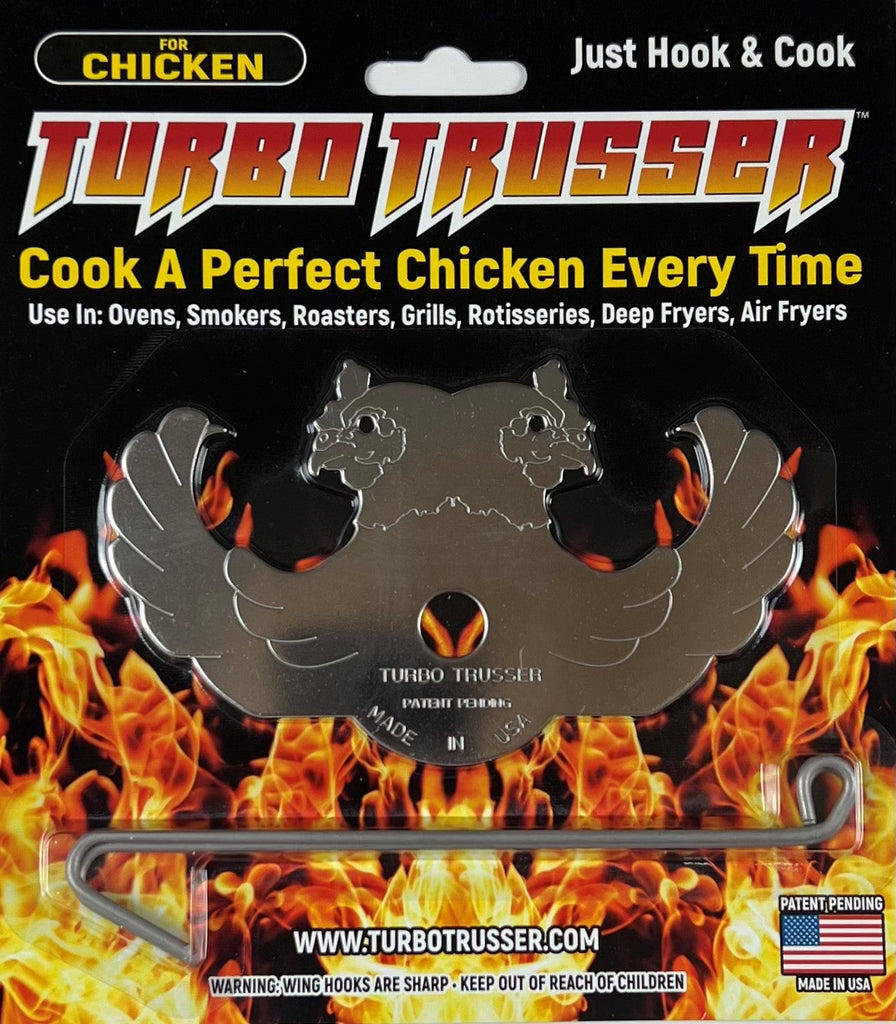 The Grand Fusion Housewares, LLC Turbo Trusser, a XSpecial meat tenderizer tool featured on Shark Tank, cooks perfect chicken every time for foodies.