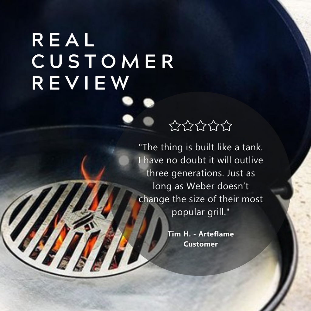 A real customer review of the Weber Style Plancha Griddle With Grill Grate Combination Insert from Arteflame Outdoor Grills, perfect for foodies and meat lovers.
