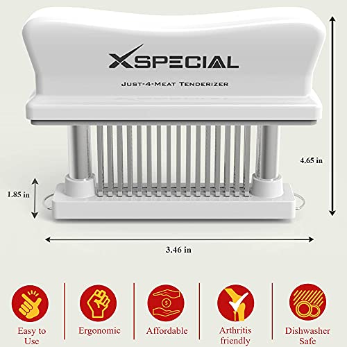 The XSpecial Kitchen Meat Tenderizer Tool is showcased on a white background, appealing to meat lovers and foodies.