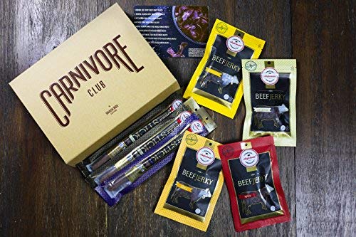 A Carnivore Club USA box containing a XSpecial marketplace variety of chocolates and snacks for foodies.