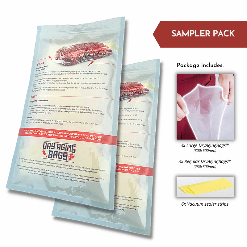 A XSpecial Meat Lovers Sampler by DryAgingBags™, offering the best way to dry age meat at home, available on XSpecial Marketplace.