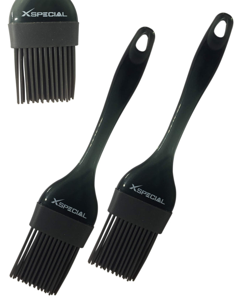 Two XSpecial Black Basting Brushes on a white background.