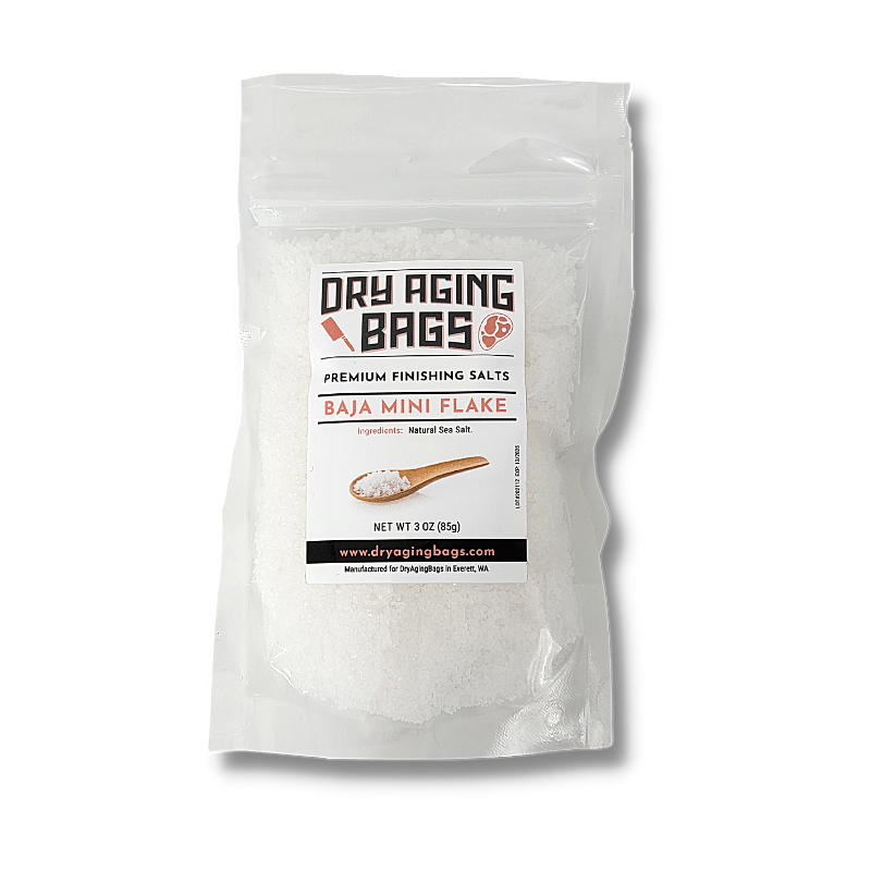 A bag of Premium Salt Bundle by DryAgingBags™ with a spoon and XSpecial Marketplace offer.