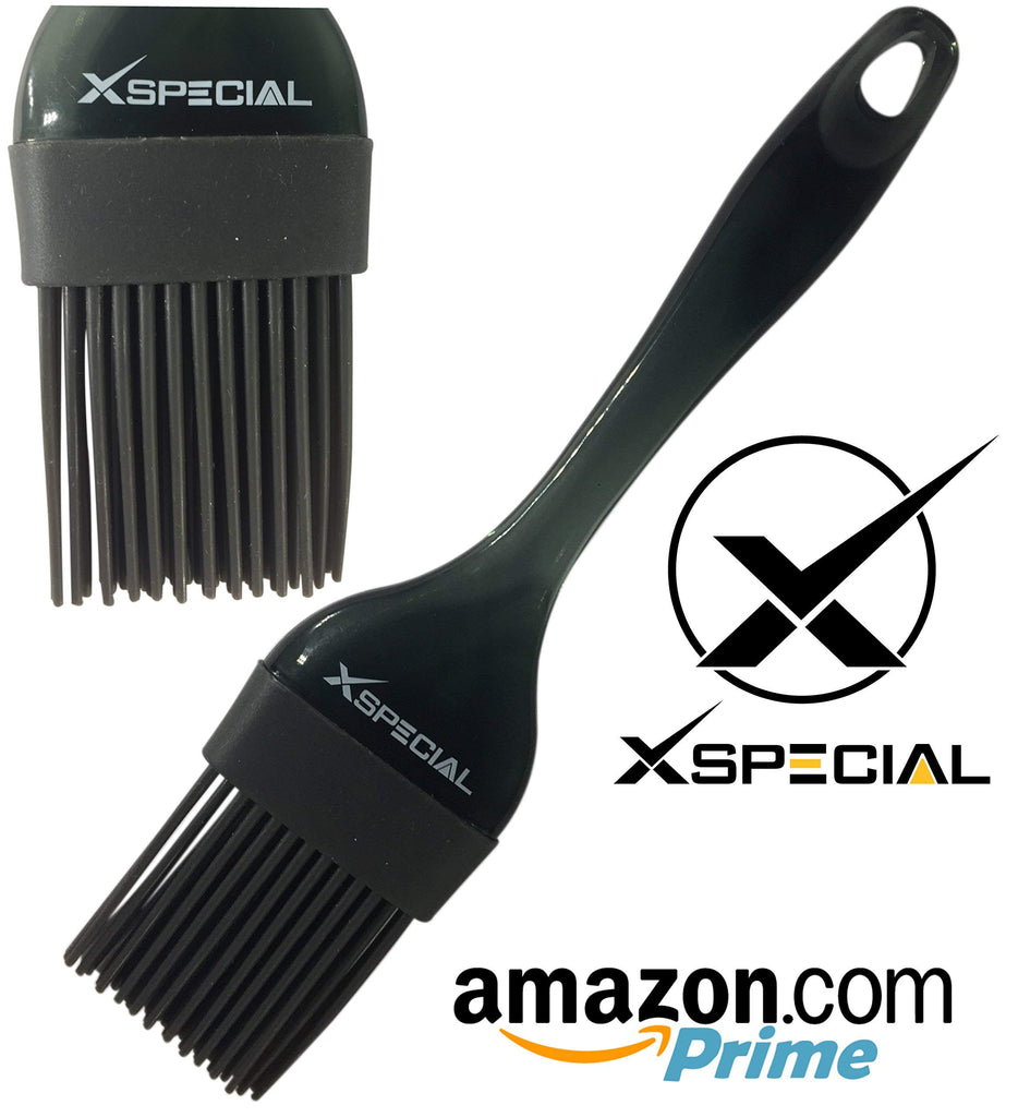 A black silicone brush with the XSpecial logo on it.