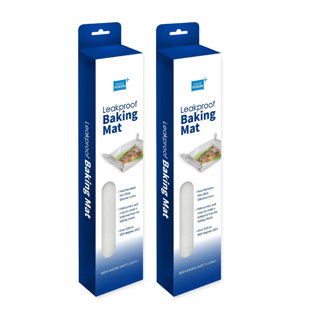 Two packages of Grand Fusion Housewares, LLC Baking Mat with corners that Snap Together on a white background.