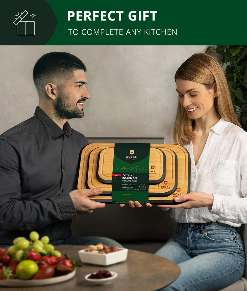 The perfect gift to complete any kitchen is the Black Wood Cutting Board Set Of 3, also available on XSpecial Marketplace.