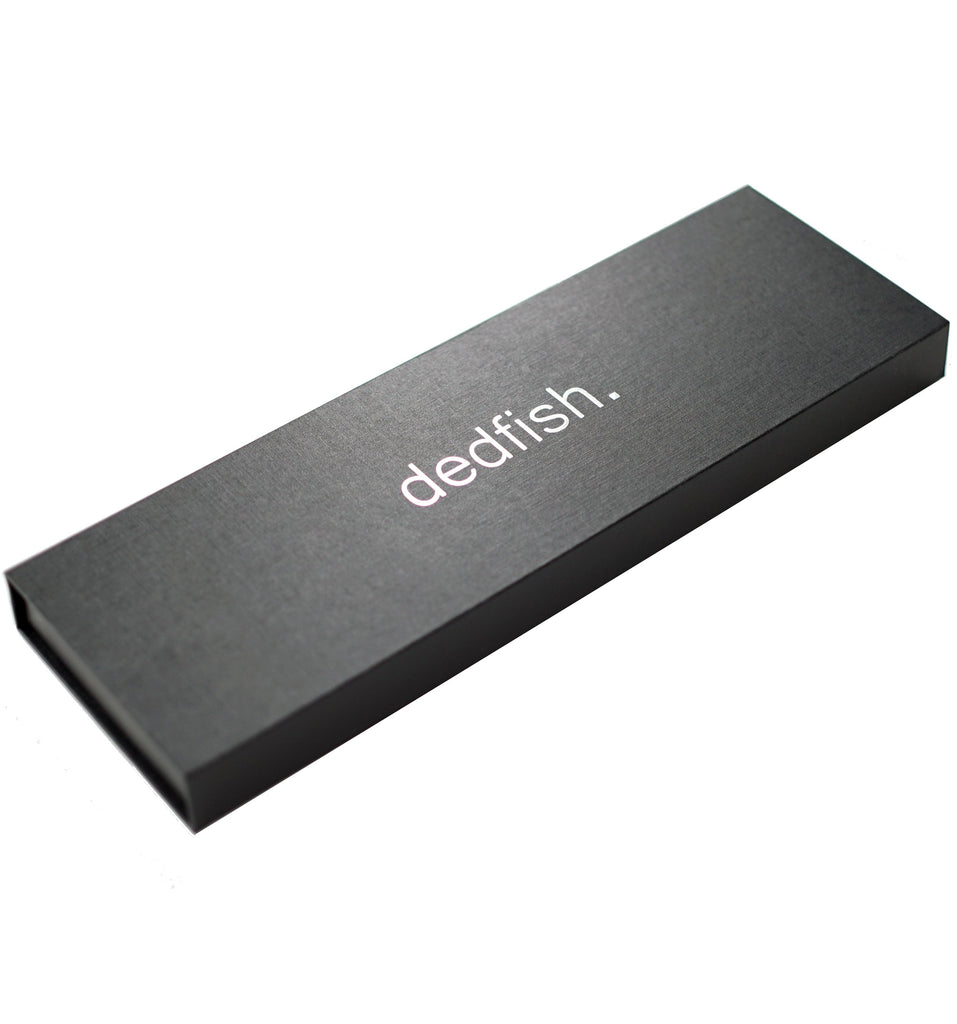 A black kitchen knife set by Dedfish Co. featuring XSpecial blades for meat lovers.