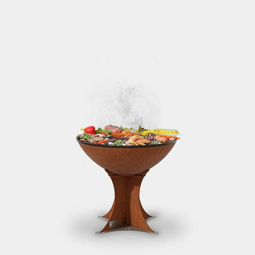 An Arteflame Classic 20" Grill - Tall Euro Base for Meat Lovers from Arteflame Outdoor Grills on a white background.