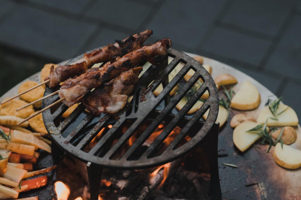Arteflame Classic 20" Grill - Tall Euro Base, perfect for XSpecial skewers of meat and vegetables loved by Meat Lovers and Foodies.