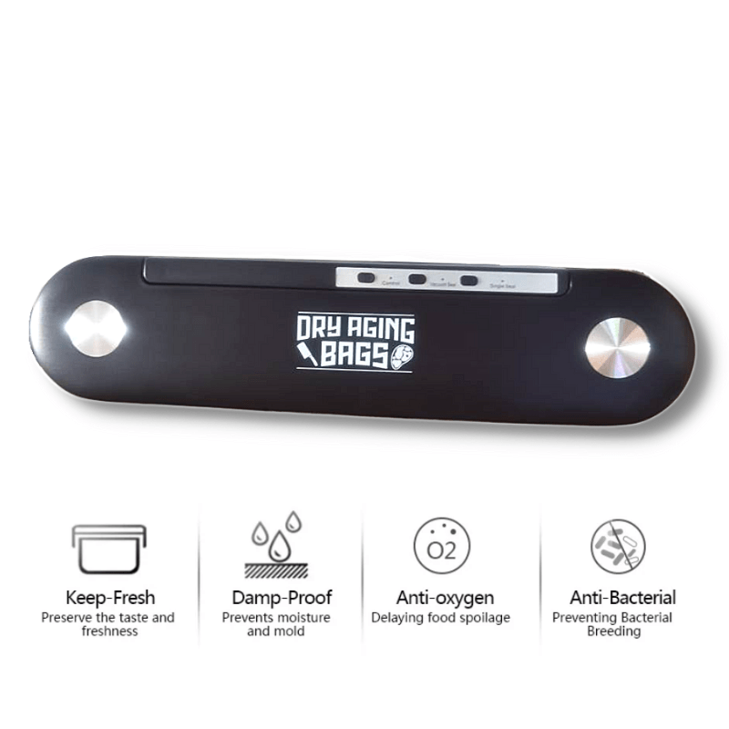 XSpecial Automatic Vacuum Sealer with black design and a number of features, perfect for Meat Lovers.