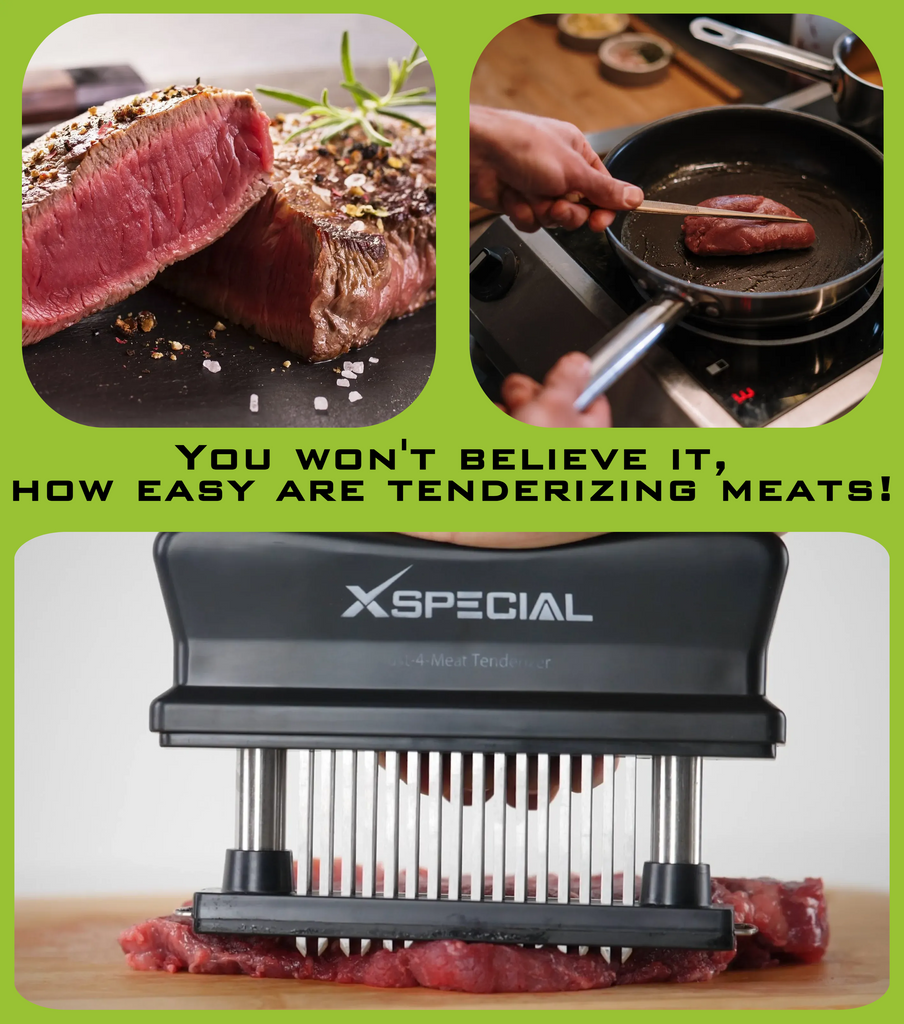 XSpecial Marketplace showcases the XSpecial Meat Tenderizer Tool, perfect for meat lovers aiming to discover an easy way to tenderize meats.