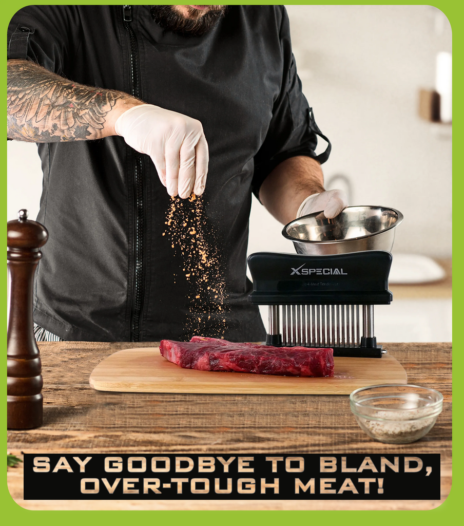 Say goodbye to bland, over tough meat with the XSpecial Meat Tenderizer Tool.