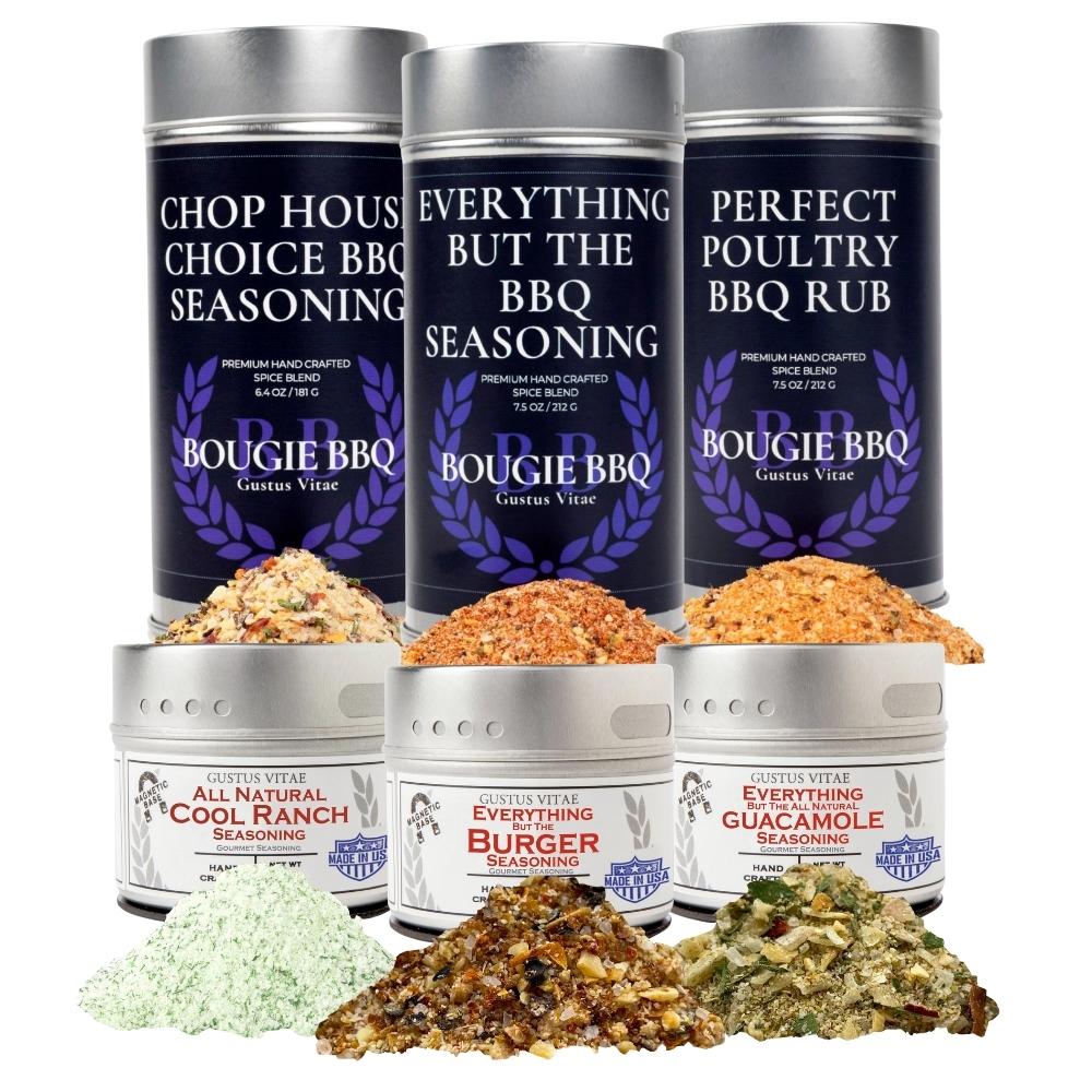 Bbq seasonings for meat lovers from Gustus Vitae's Classic Backyard BBQ Collection available on XSpecial Marketplace.