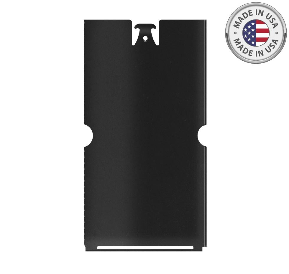 A black case for the Arteflame Outdoor Grills Griddle / Plancha Insert for Gas, Electric or Charcoal Grills, perfect for Meat Lovers.