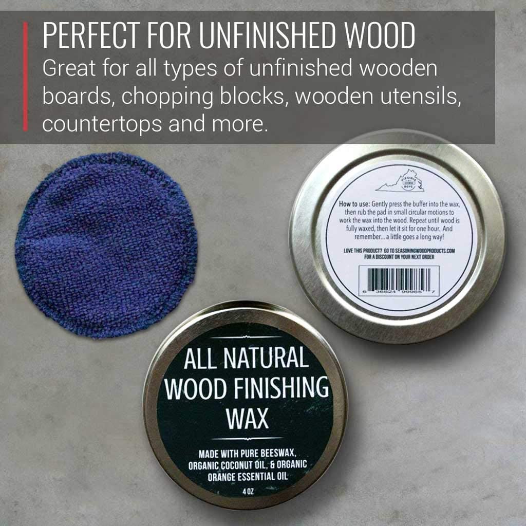 Virginia Boys Kitchens' Complete Care Kit for Wood Cutting Boards is perfect for foodies with unfinished wood boards.